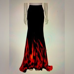 BNWOT Roberto Cavalli silk long skirt